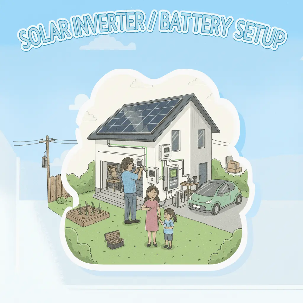 Solar Inverter Battery Setup